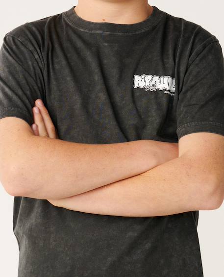 T-shirt garçon surf shack wash Washed black 5 - vertbaudet enfant 