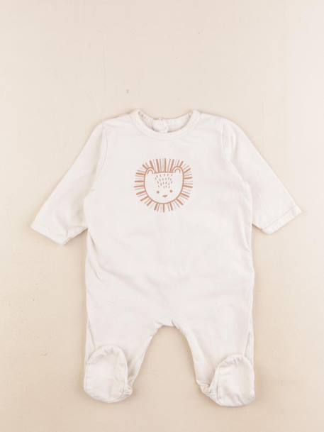 Pyjama coton - 3 mois Beige 1 - vertbaudet enfant 