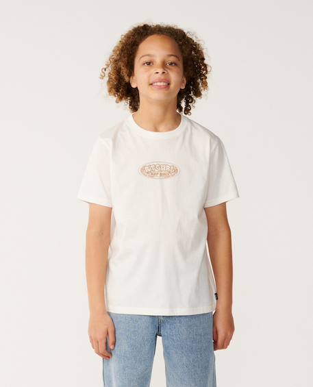 T-shirt garçon surf shack art Bone+Washed black+Wave pool 3 - vertbaudet enfant 