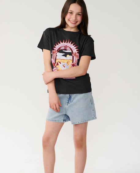 T-shirt enfant costa del sol band Bone+Washed black 12 - vertbaudet enfant 