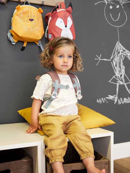 Sac à dos tiny crèche About friends LÄSSIG lion jaune+raton laveur gris 6 - vertbaudet enfant 