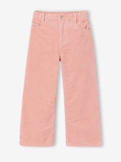 -Pantalon large fille velours
