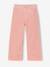 Pantalon large fille velours rose poudré 1 - vertbaudet enfant 