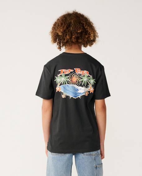 T-shirt garçon hazed & tubed Walnut+Washed black 9 - vertbaudet enfant 