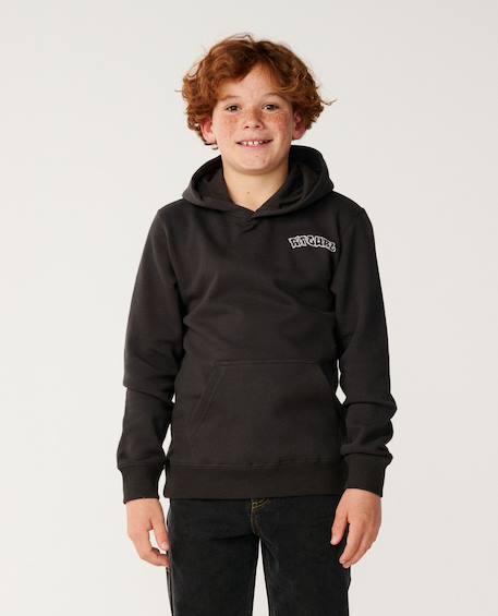 Sweat à capuche garçon surf shack art Washed black+Wave pool 4 - vertbaudet enfant 