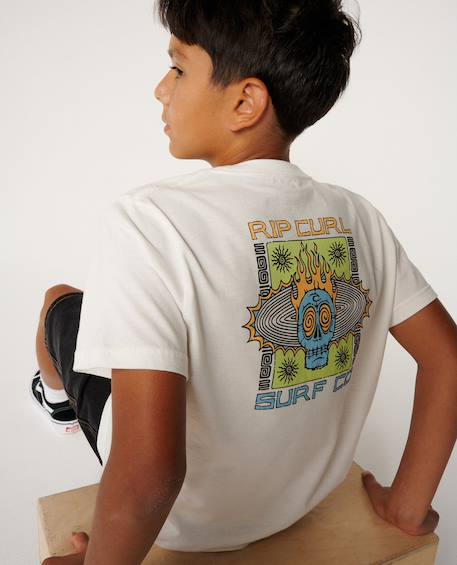 T-shirt garçon new cosmic skull Orange+Os 12 - vertbaudet enfant 