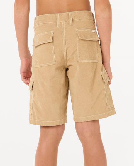 Short classic surf cord cargo garçon Khaki 3 - vertbaudet enfant 