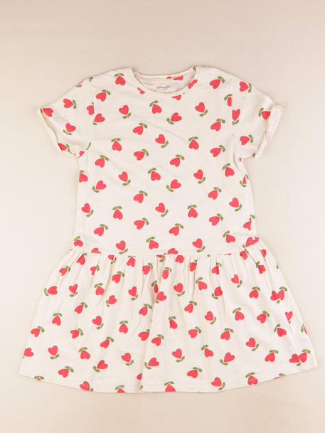 Robe - 10 ans Beige, rouge 1 - vertbaudet enfant 