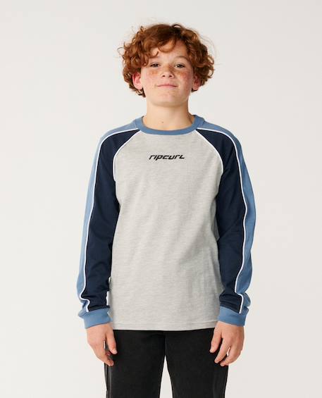 T-shirt garçon à manches longues archive panel Grey marle 1 - vertbaudet enfant 