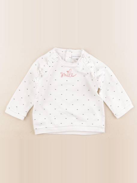 Sweat - 12 mois Blanc 1 - vertbaudet enfant 