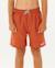 Short de bain boardshort volley enfant streamline offset Argile cuite+Mousse 1 - vertbaudet enfant 