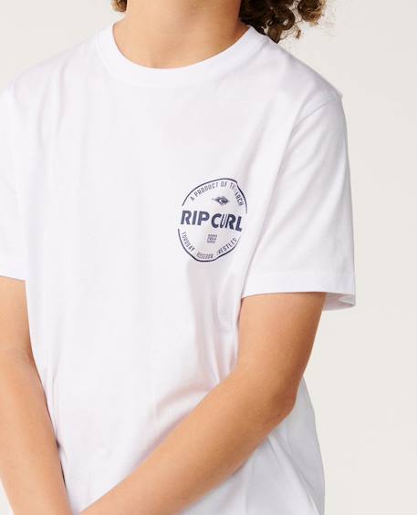 T-shirt garçon staple Blanc+Light navy+Wave pool 5 - vertbaudet enfant 