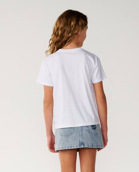 T-shirt fille wave crop White 3 - vertbaudet enfant 