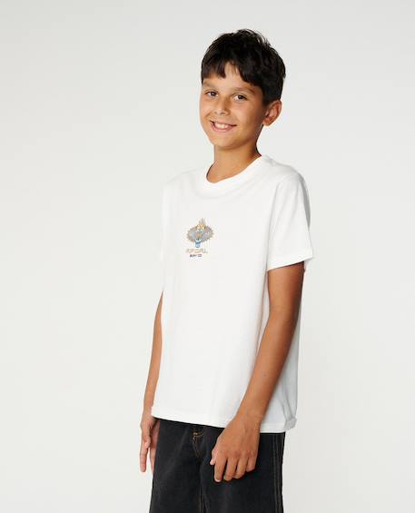 T-shirt garçon new cosmic skull Orange+Os 8 - vertbaudet enfant 