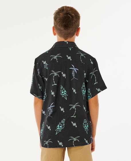 Chemise eternal shred manches courtes garçon Denim délavé+Noir délavé 9 - vertbaudet enfant 