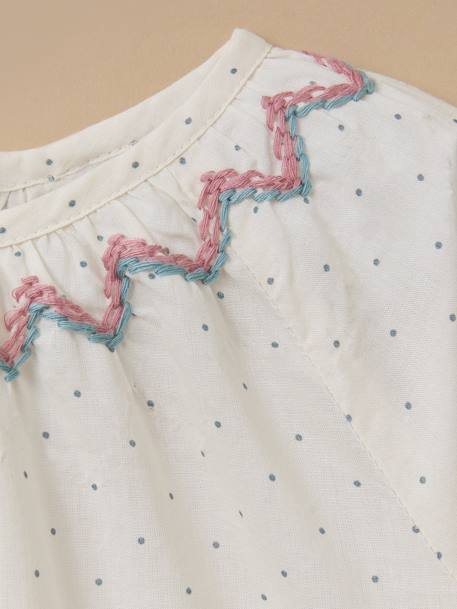 Guimpe à pois bébé Pois  bleu 2 - vertbaudet enfant 