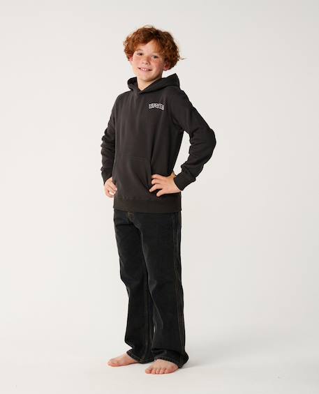 Sweat à capuche garçon surf shack art Washed black+Wave pool 3 - vertbaudet enfant 