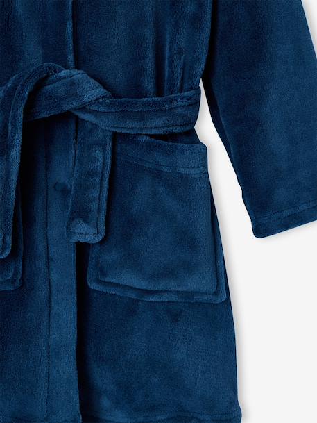 Robe de chambre garçon à capuche bleu océan 5 - vertbaudet enfant 