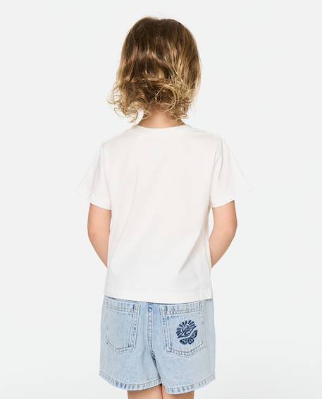 T-shirt fille surf vista Bone+Bright pink 2 - vertbaudet enfant 