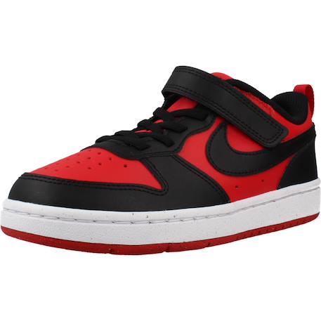Baskets garçon court borough low recraft Blanc+Noir+Rouge+Rouge 600 16 - vertbaudet enfant 