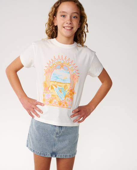 T-shirt enfant costa del sol band Bone+Washed black 6 - vertbaudet enfant 