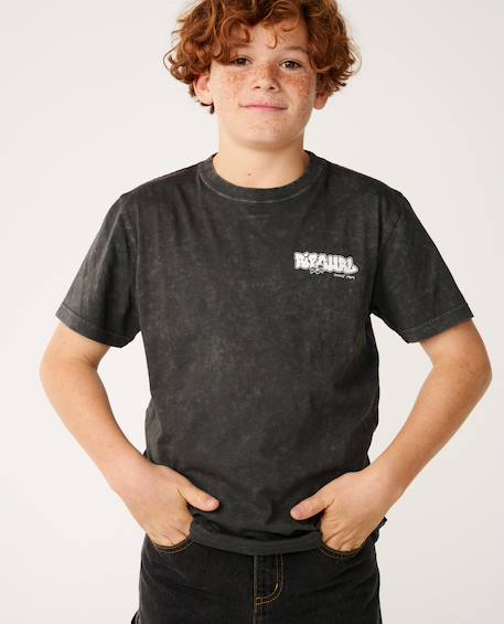 T-shirt garçon surf shack wash Washed black 6 - vertbaudet enfant 