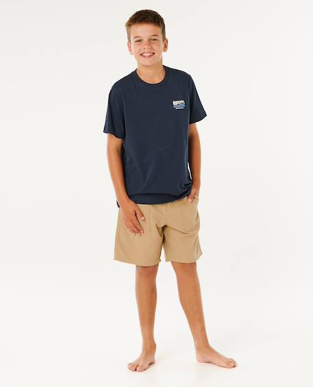 T-shirt garçon streamline lineup Aloe+Bleu marine foncé 10 - vertbaudet enfant 
