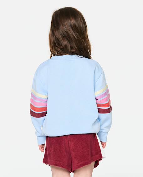Sweat col rond surf revival enfant Sky blue 2 - vertbaudet enfant 