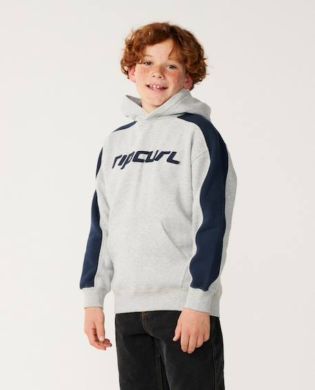 Sweat à capuche garçon archive panel Grey marle 5 - vertbaudet enfant 