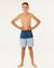 Short de bain boardshort enfant streamline stripe 15' Marine 4 - vertbaudet enfant 