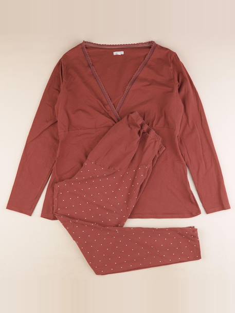 Pyjama grossesseallaitement coton - 46 à 48 Marron 1 - vertbaudet enfant 