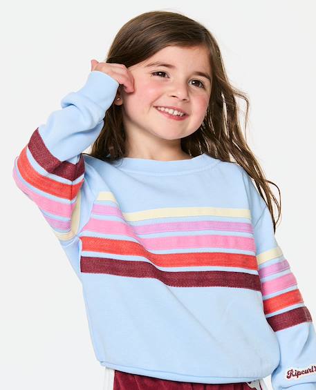 Sweat col rond surf revival enfant Sky blue 4 - vertbaudet enfant 