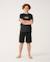 T-shirt garçon surf shack art Bone+Washed black+Wave pool 10 - vertbaudet enfant 