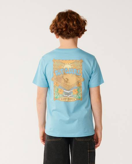 T-shirt garçon surf shack art Bone+Washed black+Wave pool 15 - vertbaudet enfant 