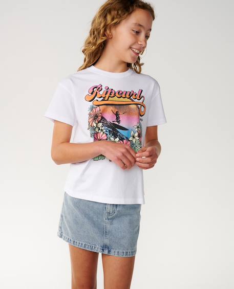 T-shirt fille wave crop White 6 - vertbaudet enfant 