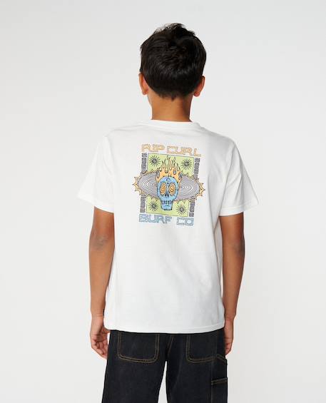 T-shirt garçon new cosmic skull Orange+Os 9 - vertbaudet enfant 