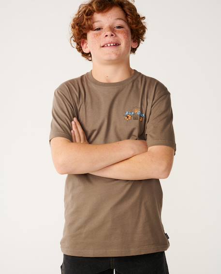 T-shirt garçon hazed & tubed Walnut+Washed black 6 - vertbaudet enfant 