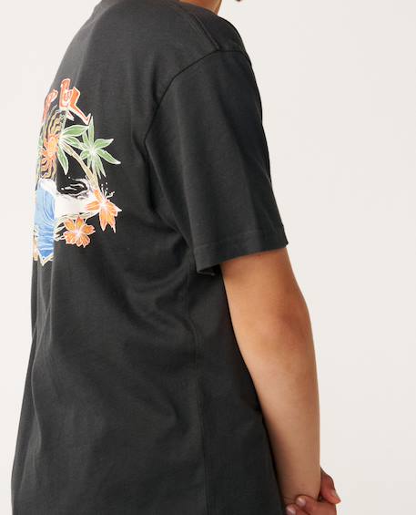 T-shirt garçon hazed & tubed Walnut+Washed black 11 - vertbaudet enfant 