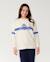 Sweat col rond archive dolphin fille Bone+Dark plum 1 - vertbaudet enfant 