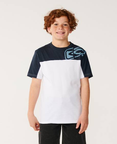 T-shirt garçon archive thrashed panel White 1 - vertbaudet enfant 