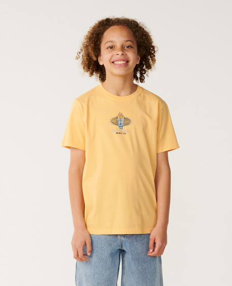 T-shirt garçon new cosmic skull Orange+Os 1 - vertbaudet enfant 