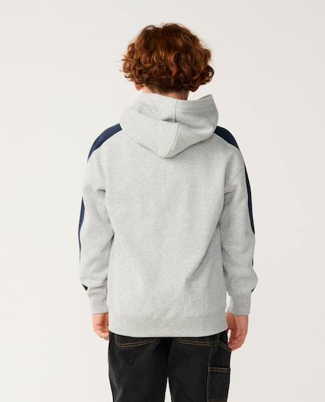Sweat à capuche garçon archive panel Grey marle 2 - vertbaudet enfant 