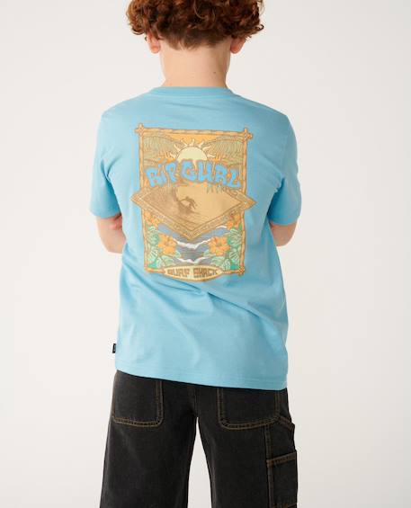 T-shirt garçon surf shack art Bone+Washed black+Wave pool 17 - vertbaudet enfant 