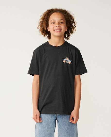 T-shirt garçon hazed & tubed Walnut+Washed black 7 - vertbaudet enfant 