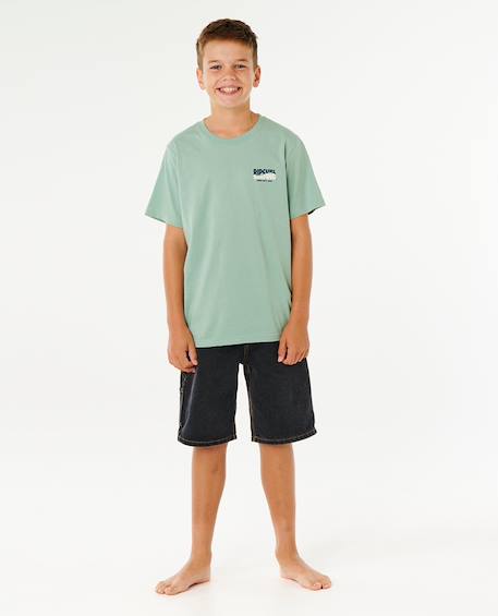 T-shirt garçon streamline lineup Aloe+Bleu marine foncé 6 - vertbaudet enfant 