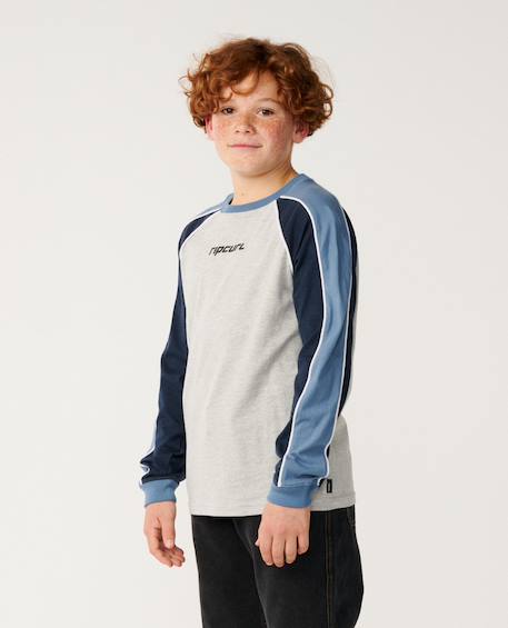 T-shirt garçon à manches longues archive panel Grey marle 2 - vertbaudet enfant 