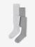Lot de 2 paires de collants en maille côtelée fille bleu nuit+gris chiné+marron 3 - vertbaudet enfant 
