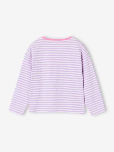 T-shirt manches longues fille violet 2 - vertbaudet enfant 
