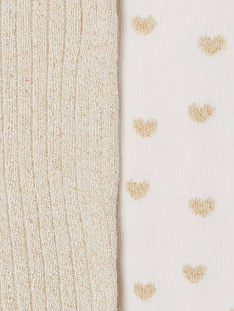 Lot de 2 collants bébé fille écru 2 - vertbaudet enfant 