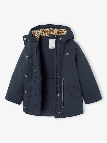 Parka 3 en 1 fille amovible blush+marine 20 - vertbaudet enfant 